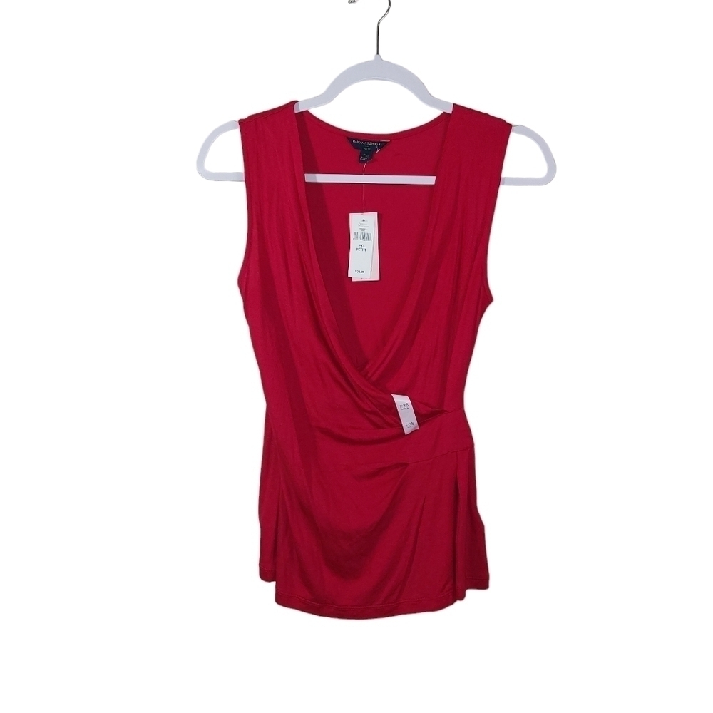 Banana Republic Ladies Sleeveless Faux Wrap Top- size PXS